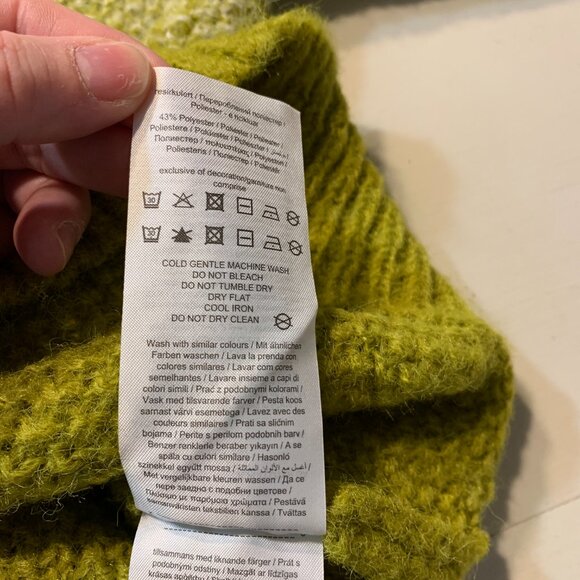 🍞🧈 Vero Moda Daiquiri Cable Knit Colorblock Sweater Size Small - Picture 6 of 8